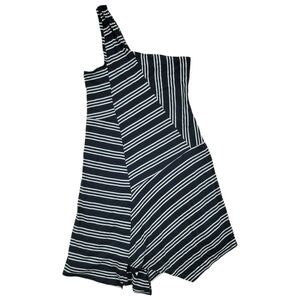 Anthropologie Maeve Dress Women M Black White‎ Striped Outdoor Sleeveless Casual